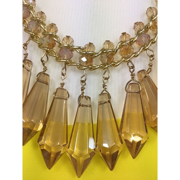 Bay to Baubles Women's Necklace Carabella Crystal Chandelier Gold-Tone NWT - Picture 6 of 7